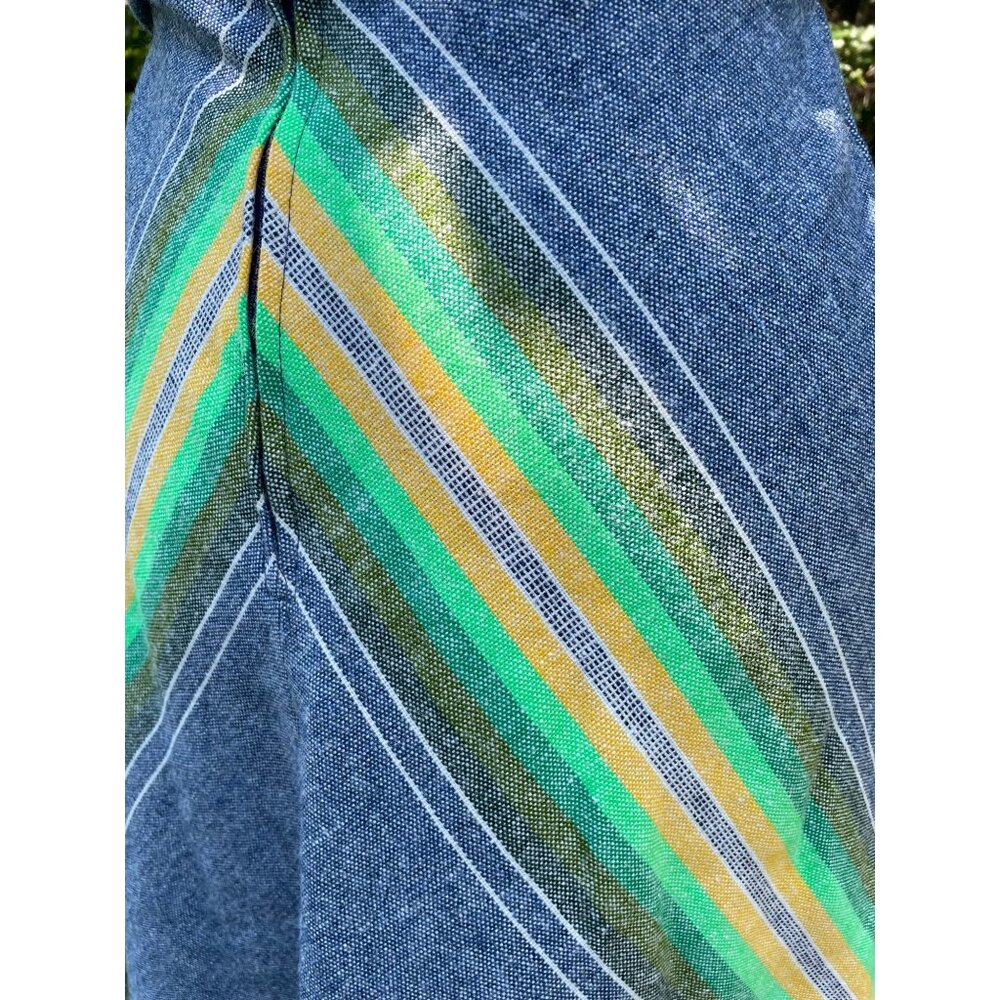 Vintage 1970's Rainbow Chevron Skirt Boho HIppy Size Small - Picture 6 of 15